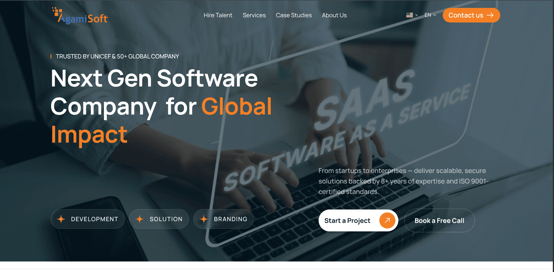 AgamiSoft website preview