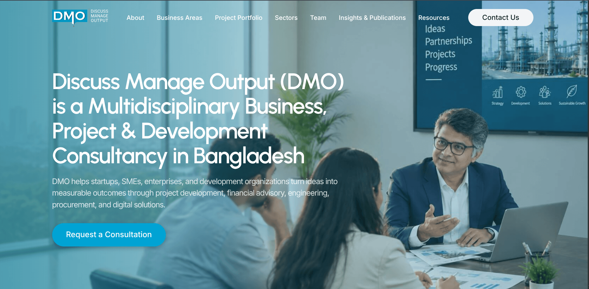 Discuss Manage Output website preview